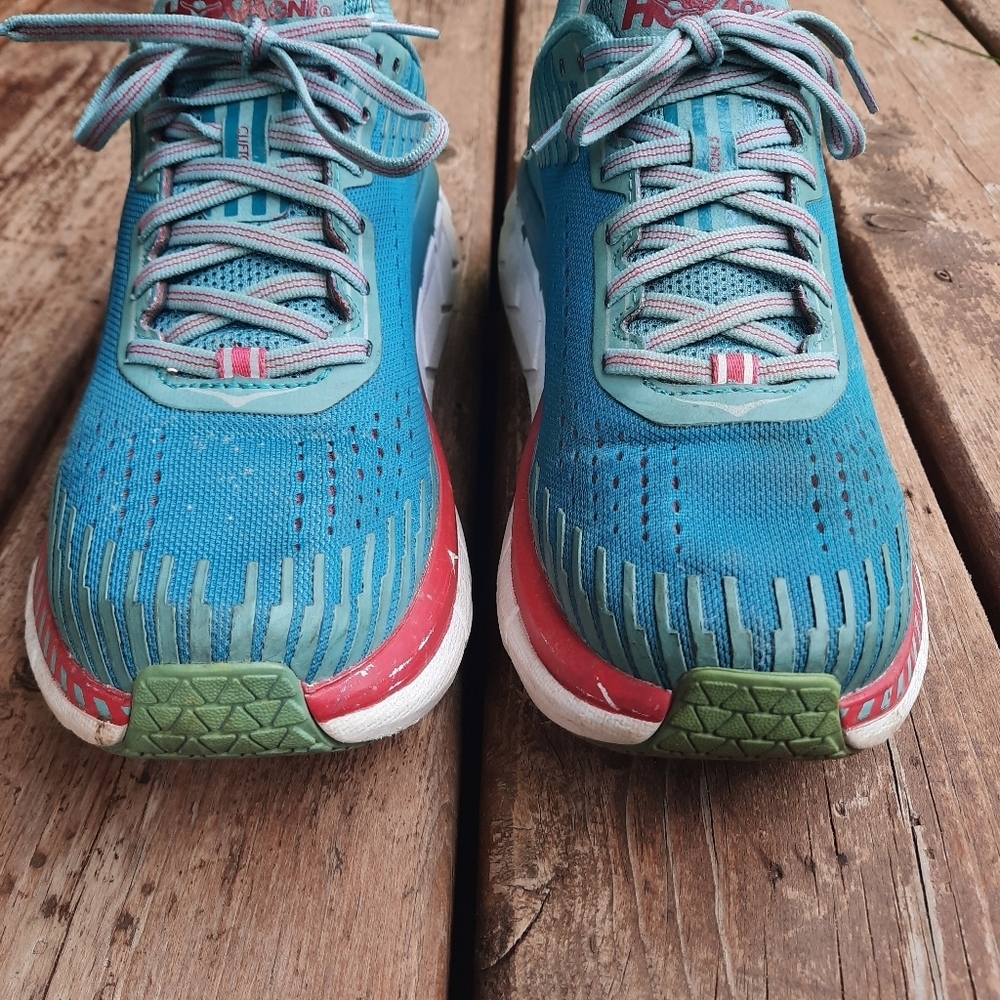 Hoka One One Clifton 5 Road Running Shoes Marlin Blue Ribbon Sneakers Size 9 - Picture 5 of 15